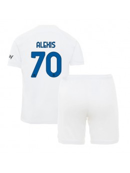 Billige Inter Milan Alexis Sanchez #70 Bortedraktsett Barn 2023-24 Kortermet (+ Korte bukser)